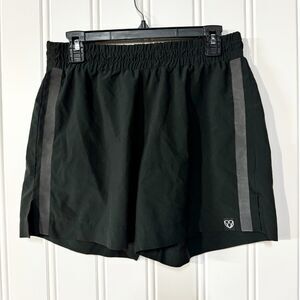 Strongbody Mens Size Medium 6" Black Elastic Waisted Athletic Gym Yoga Pocket